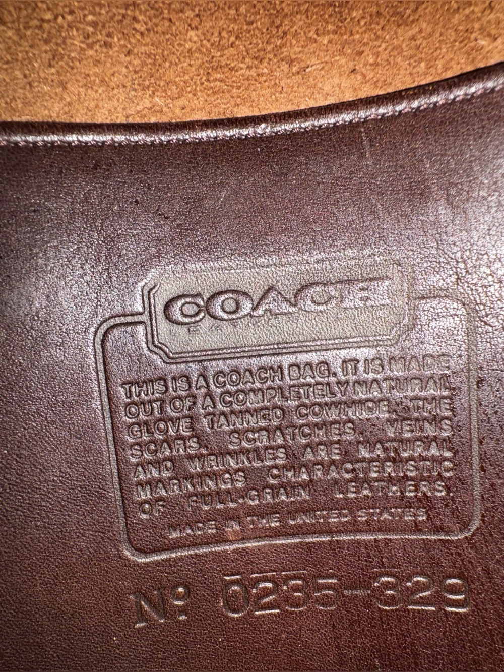 Early Vintage Coach Station Bag Crossbody Leather In Brown READ Flaws - Picture 13 of 13